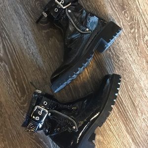 Giuseppe Zanotti Italian Patent Leather Boots